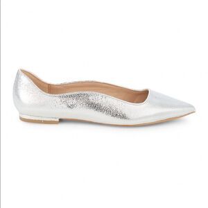 BCBGeneration Nikita Crinkle Metallic Flats